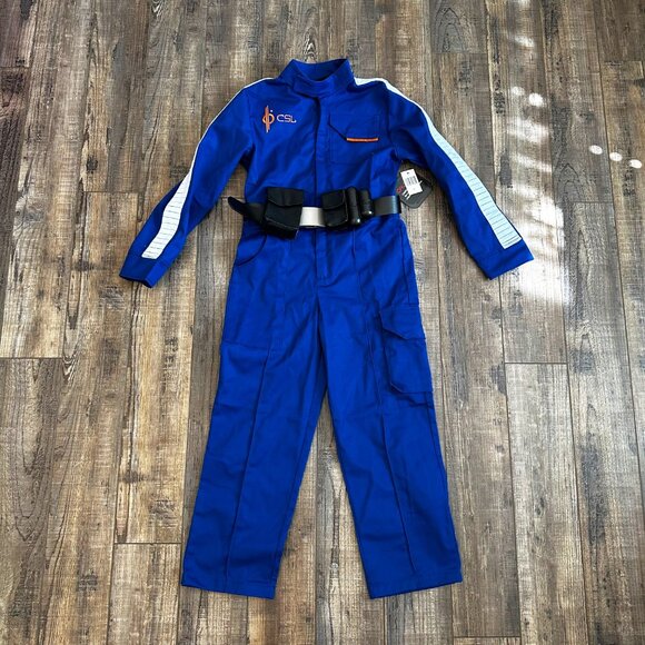 NEW Star Wars Mechanics Jumpsuit Kids Medium Blue Galactic Starcruiser Costume - Picture 12 of 12